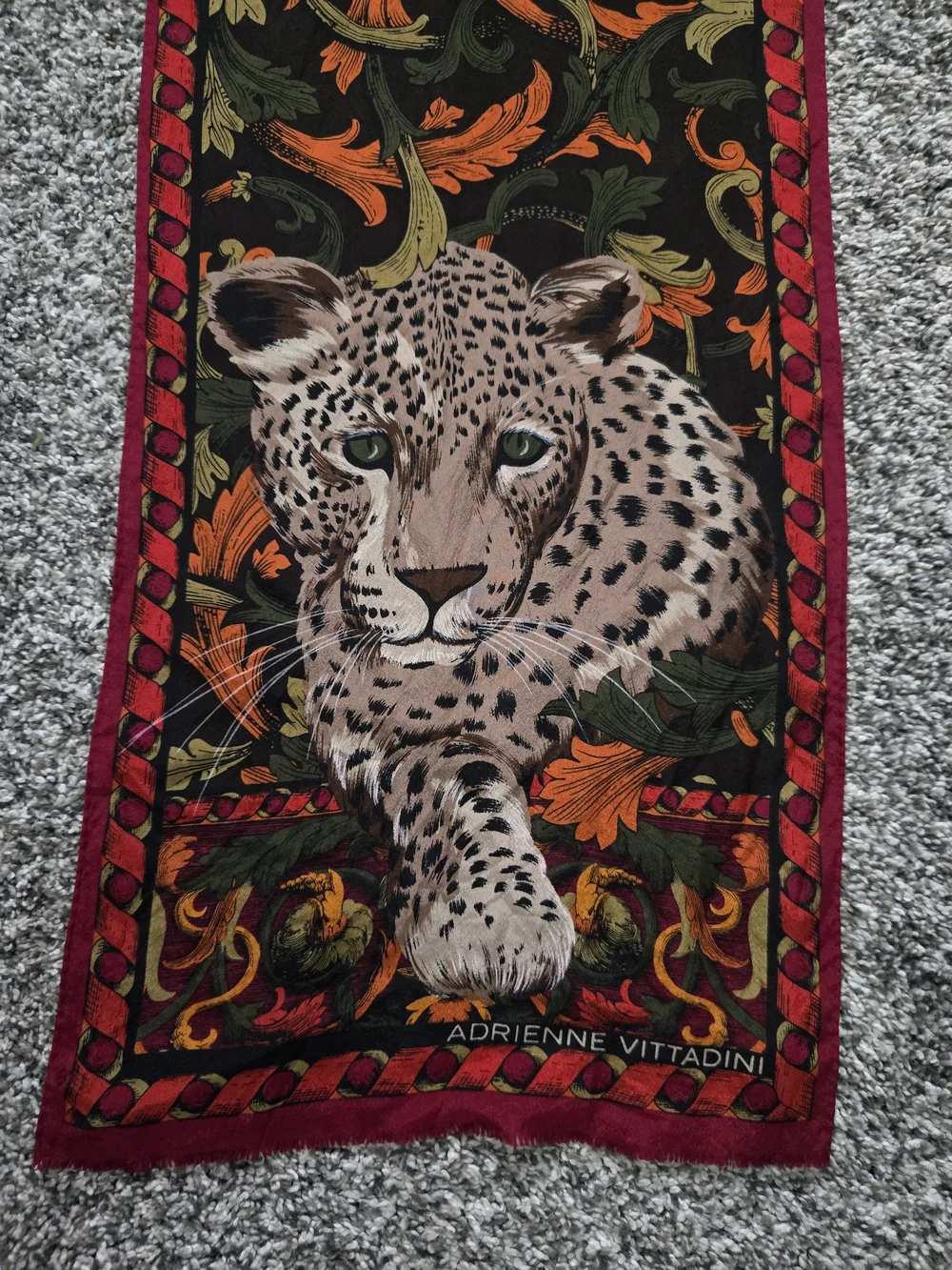 Adrienne Vittadini Multicolor Animal & Baroque Print Scarf